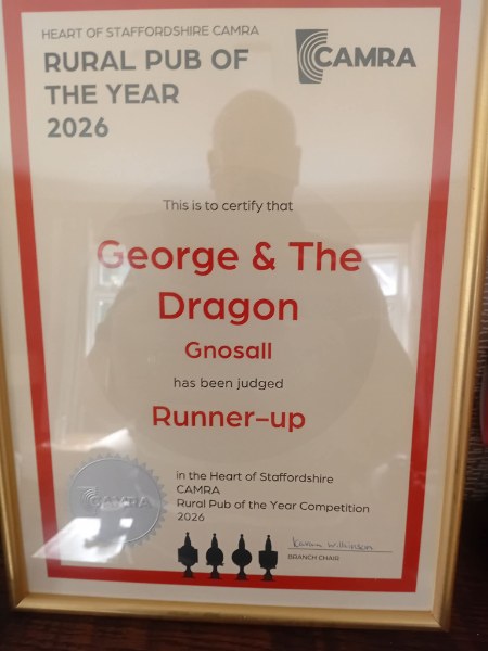 George & The Dragon Celebrates CAMRA Runner-Up Success